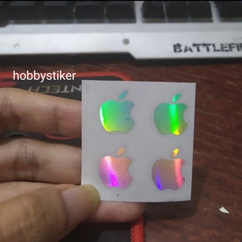 Stiker iphone efek hologram untuk hp handphone