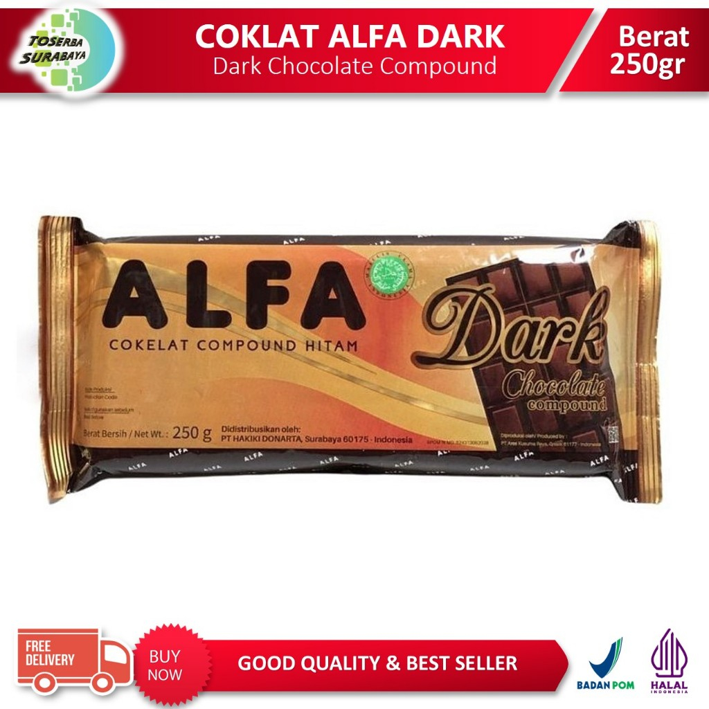 

Cokelat Batang ALFA Dark Compound 250gr - Coklat Blok ALFA