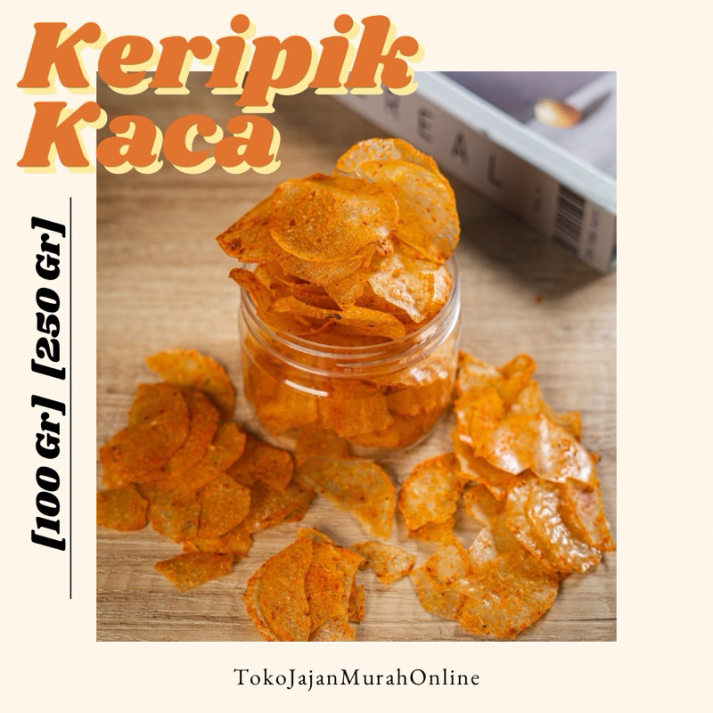 

Camilan Snack Keripik Kaca Pedas Balado Kiloan Renyah & Crunchy Snack Viral [120 gr] [250 gr]