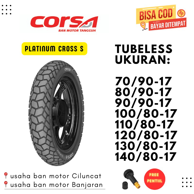 CORSA CROSS S PLATINUM 70/90-17 80/90-17 90/90-17 100/80-17 110/80-17 120/80-17 130/80-17 140/80-17 