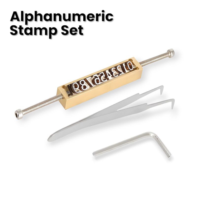 

Alphanumeric stamp set brass solid
