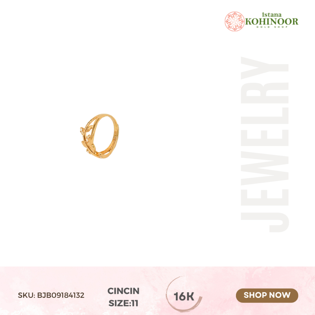 KOHINOOR CINCIN VARIASI EMAS 16K EMAS RING GOLD YELLOW BALI