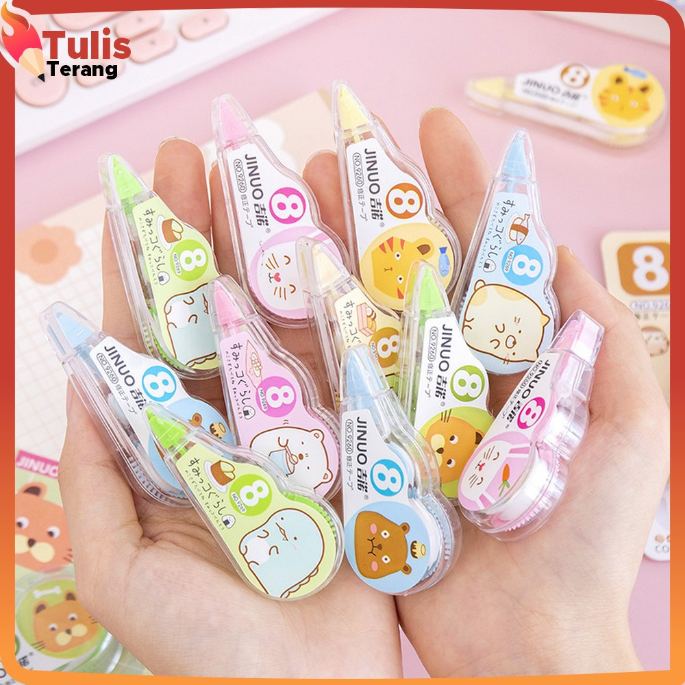 

Tipex Roll Kertas Perlengkapan Anak Sekolah Karakter Hewan / Tipe-X Kertas Mini Lucu / Correction Tape Students Pita Koreksi Import Tulis Terang A75