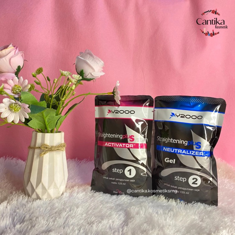 ♥ CANTIKA ♥ Y2000 pelurus rambut set smoothing pack step 1 dan 2 tanpa catok keratin permanen
