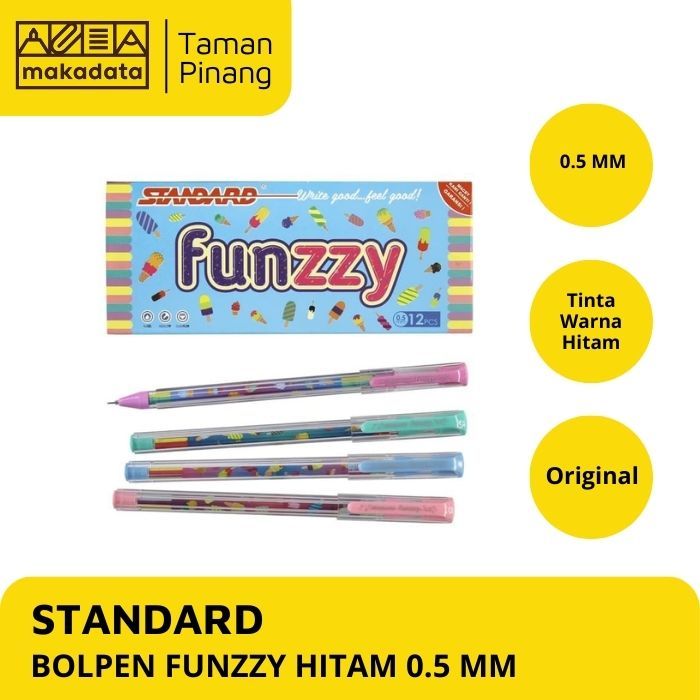 

BALLPOINT / BOLPEN / PULPEN STANDARD GEL FUNZZY BLACK (1PAK)