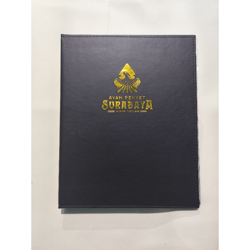 Buku Menu Binder A4 Logo Embos Cover Buku Menu Cafe