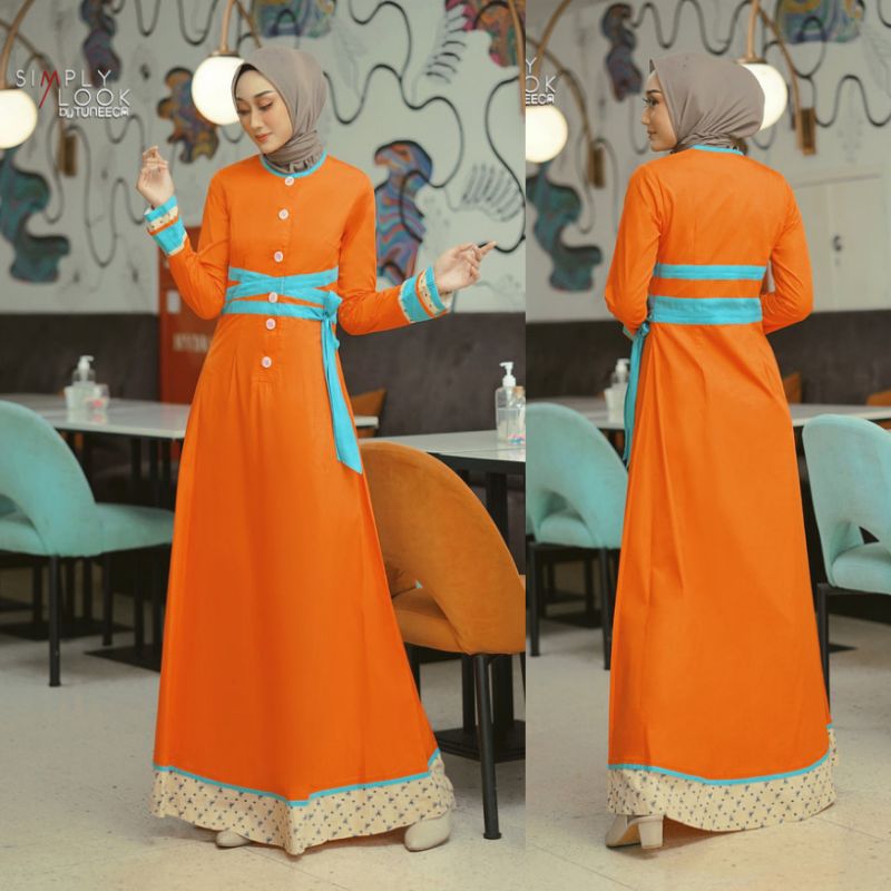 Tuneeca Simply Look SL-0721004 Sale Gamis Branded Dress Mewah Kekinian