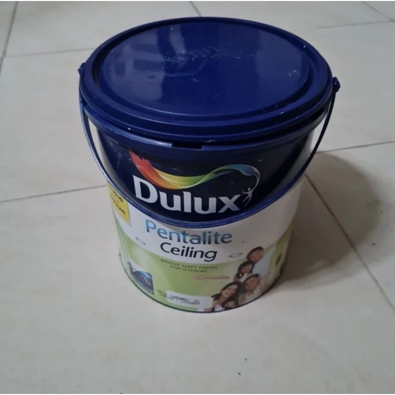 Kaleng Ember Plastik Bekas Cat Dulux Pentalite Ceiling 5 kg