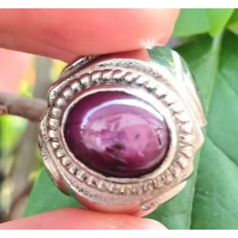 cincin batu ruby burma asli natural mewah