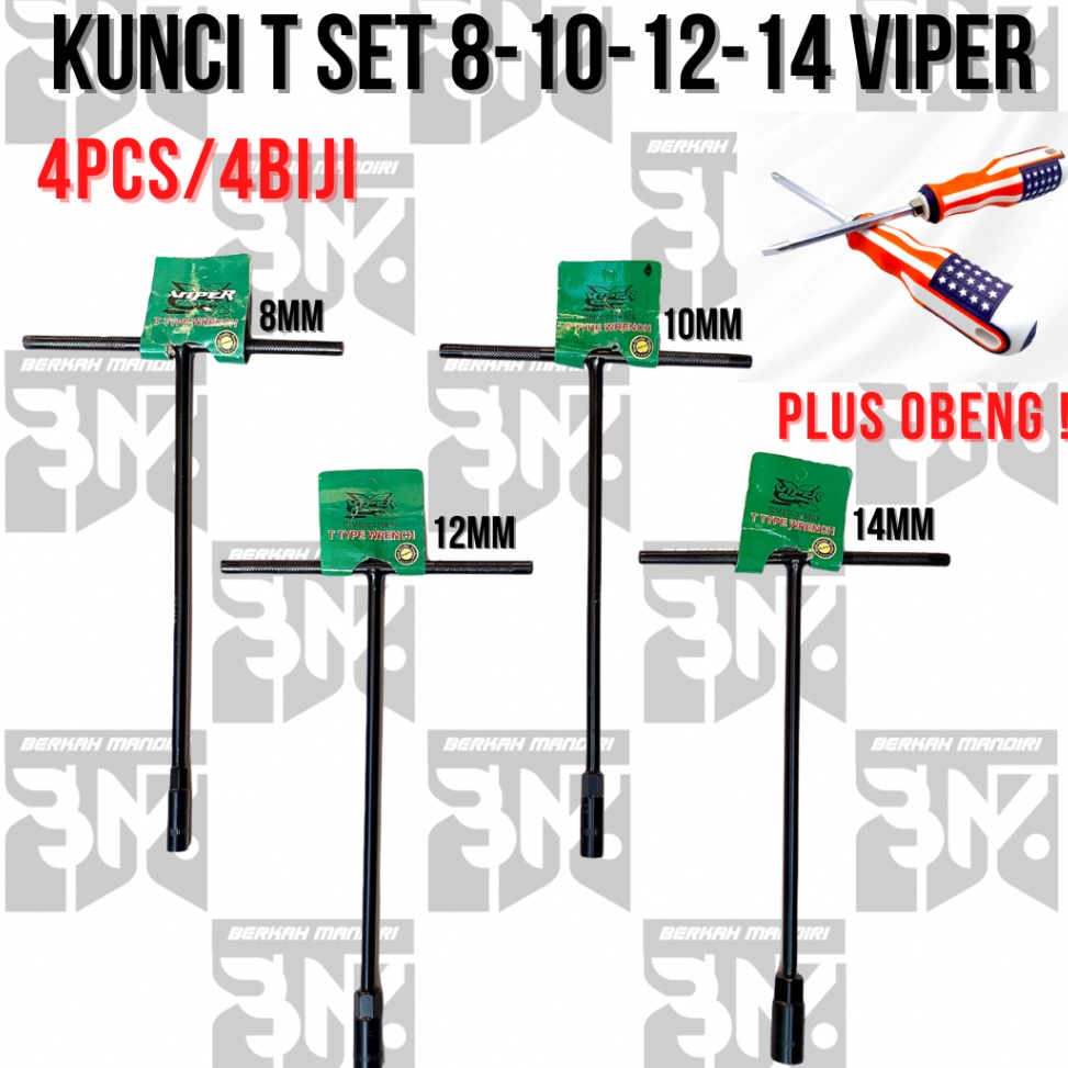 Penawaran khusus KUNCI T SET VIPER 4PCS UK811214