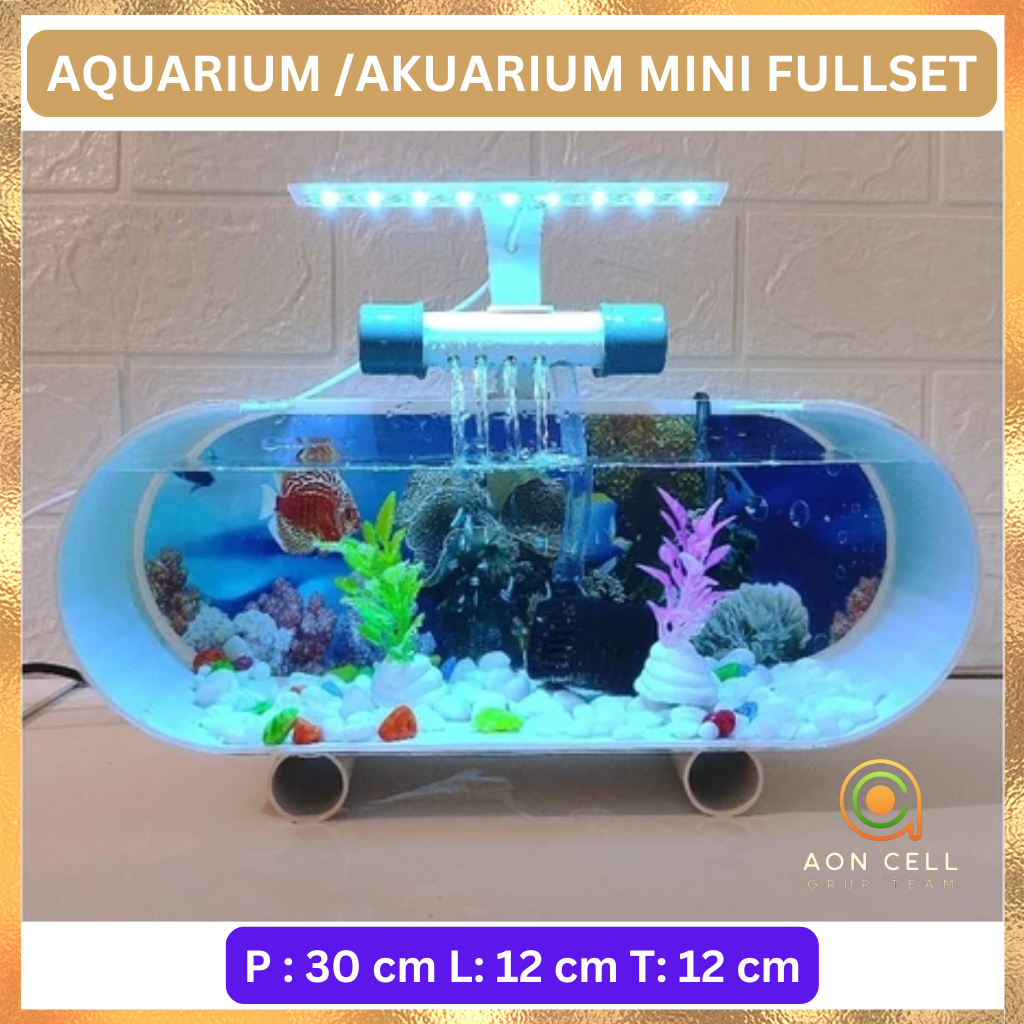 AQUARIUM / AKUARIUM MINI IKAN HIAS FULLSET