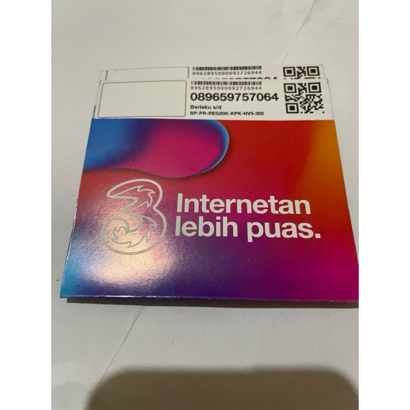 kartu perdana kosong tri