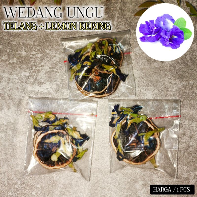 

Wedang Telang plus Lemon Menyegarkan badan kaya antioksidan