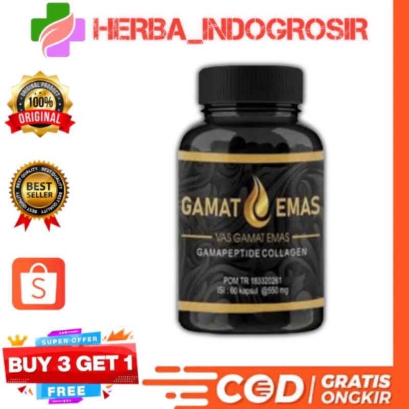 Vas Gamat Emas Collagen Original Suplemen Pemutih Badan Bpom
