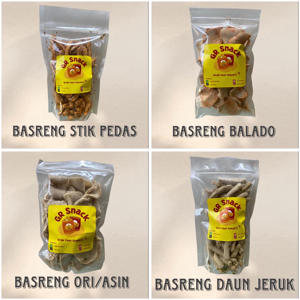 

Basreng Pedas daun jeruk isi 100gram / Basreng Stick pedas daun jeruk 100gram / basreng original