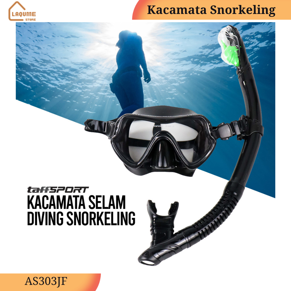 Kacamata Selam Scuba Diving Snorkeling Tempered Glass Anti Kabut Masker Penyelam