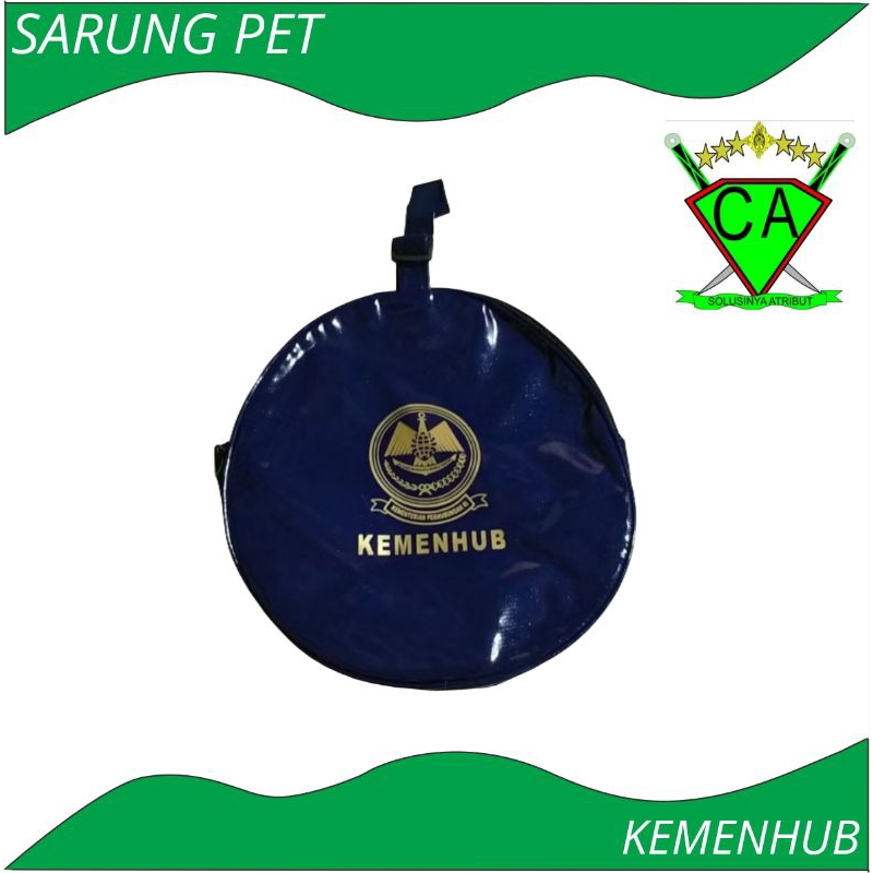 Sarung Topi Pet / Tas Topi Pet Perhubungan Biru Kemenhub Dishub