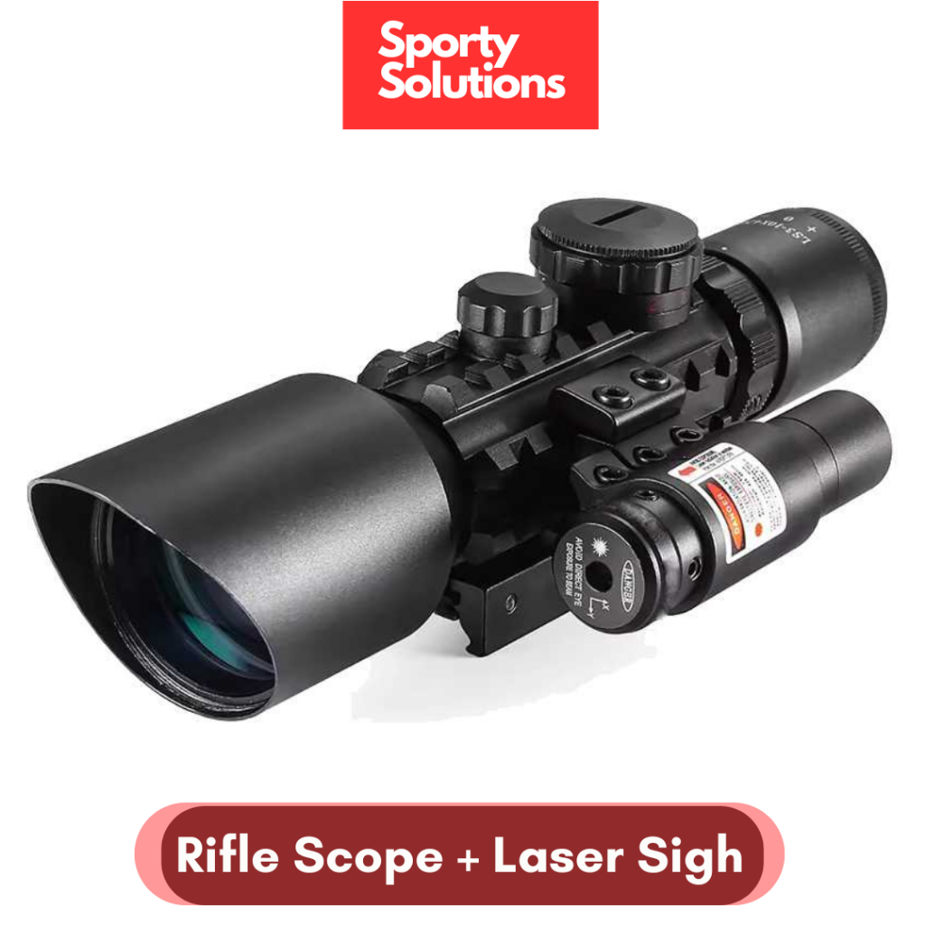 Telescope Rifle Scope + Laser M9 3-10x42