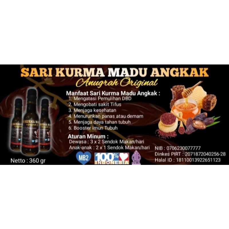 

SARI KURMA MADU ANGKAK ANUGRAH ORIGINAL