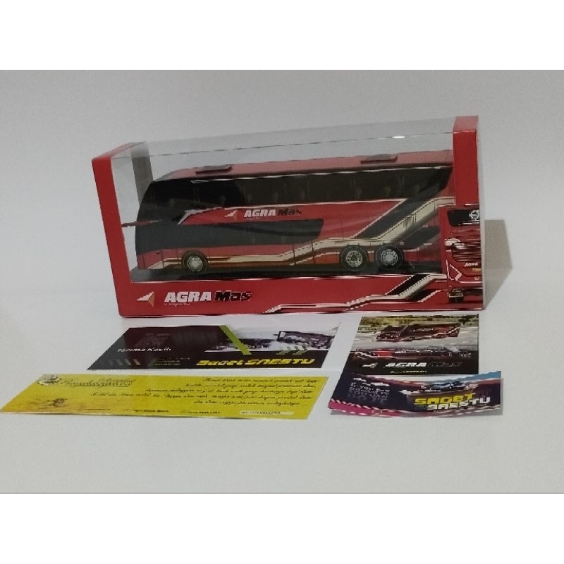 MINIATUR BIS BUS PAPERCRAFT JETBUS 5 JB5 AGRAMAS JETBUS5 SDD DOUBLE DECKER BUS TINGKAT ADIPUTRO VOLV