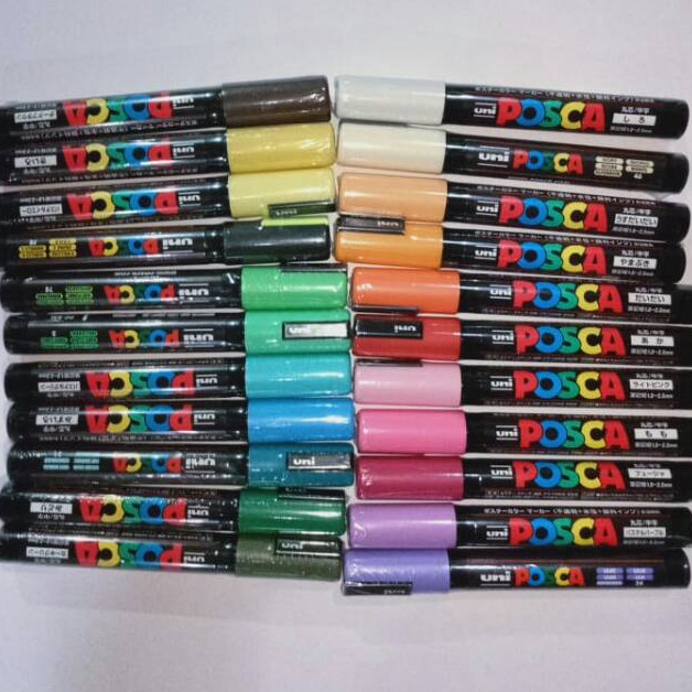 

ART H7U4 UNI POSCA PC5M Marker Pen Medium Point Marker WarnaWarni Harga Satuan