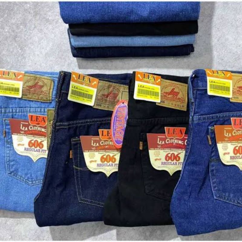 Celana Jeans Lea 606 Original Denim | Celana Jeans Panjang Pria Standar
