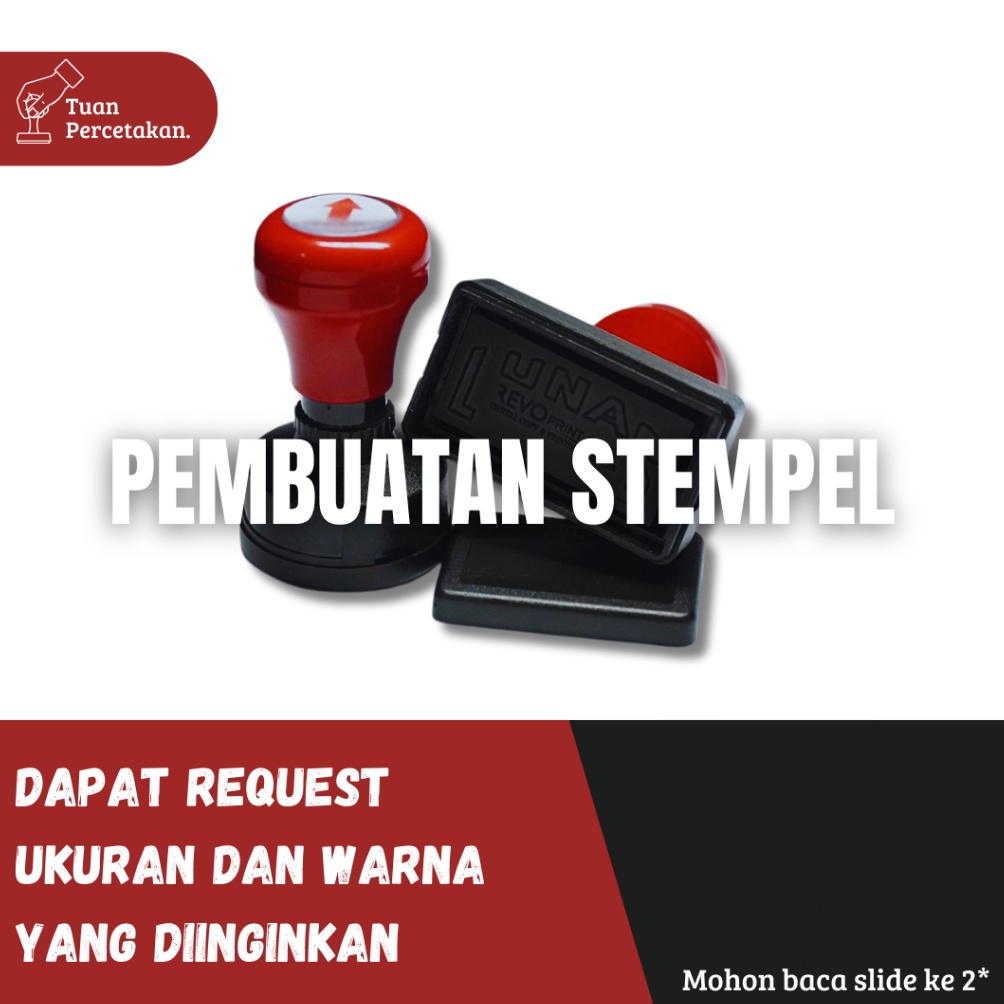 

ART I5B8 Buat Cetak Stempel Berbagai Warna dan Ukuran Berkualitas Tajam dan Cepat