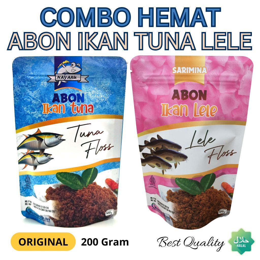 

COMBO HEMAT 2 PCS ABON IKAN TUNA LELE 200 GR MANIS GURIH NO MSG TANPA PENGAWET MPASI HALAL SNACK