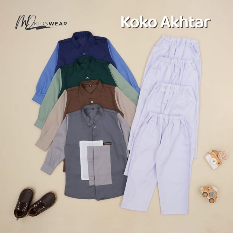 Koko Akhtar Setelan Koko Anak Lengan Panjang Original By MD Kidswear