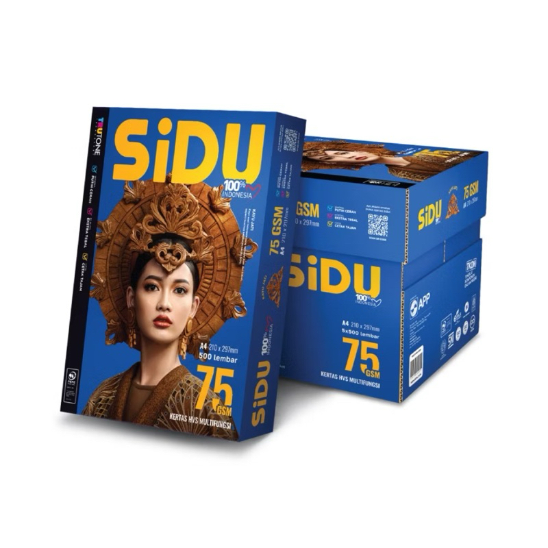 

KERTAS HVS PUTIH SIDU A4 GSM PRINT DAN FOTOCOPY