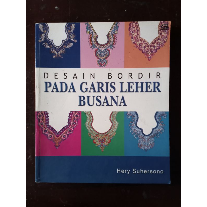 Buku Desain Bordir Pada Garis Leher Busana