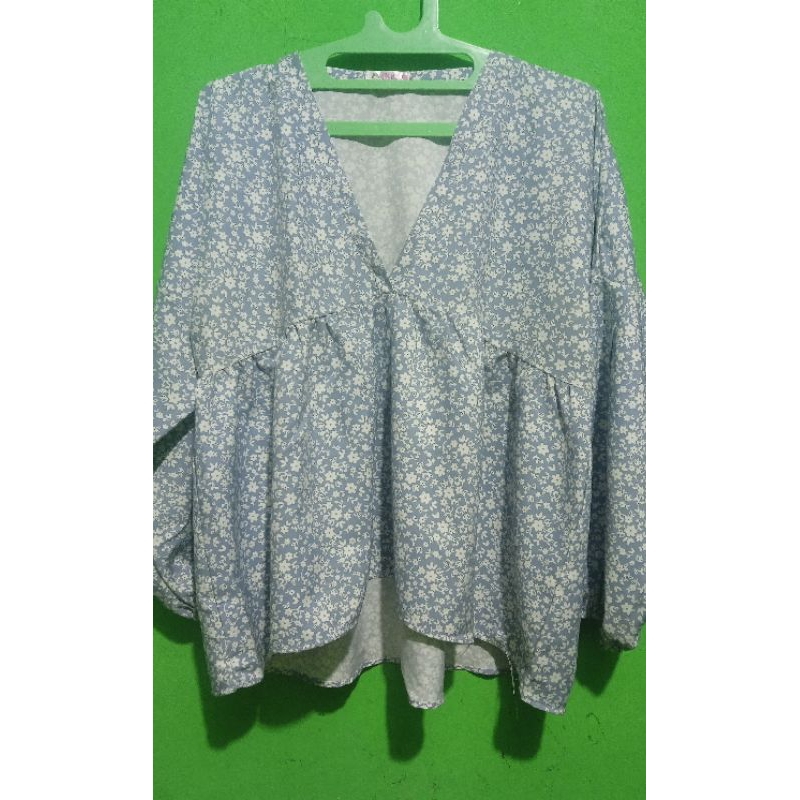 Blouse Daisy lengan balon preloved