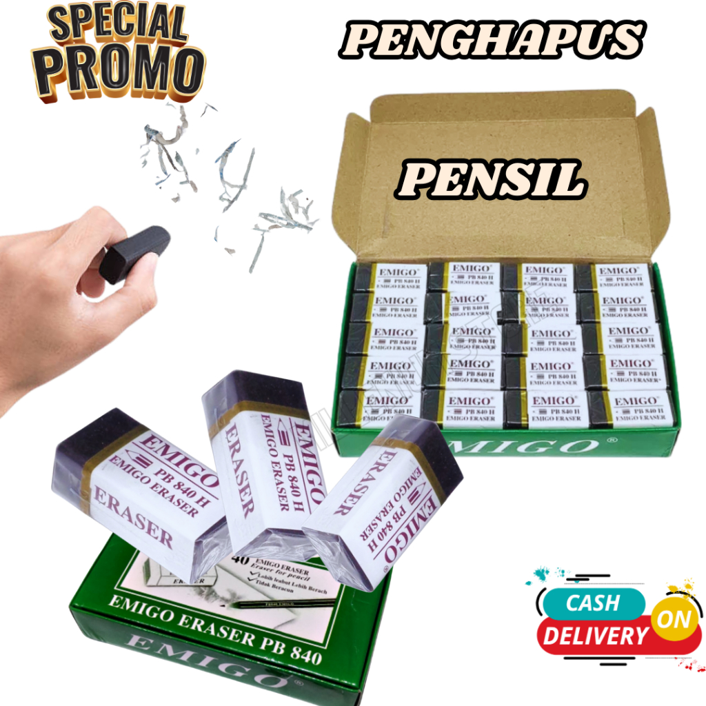 

(ISI 40 PCS ) Penghapus Pensil Non Toxic / Penghapus Pensil / Hapusan Hitam / Stip Karet / Penghapus Pensil / Apusan Pensil Sekolah /Cod /Duta Gemilang