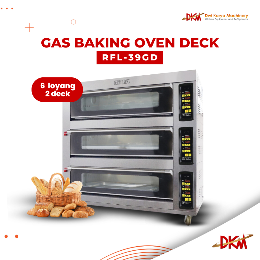 GAS OVEN DECK RFL-39GD / OVEN GETRA 3 DECK 9 TRAY