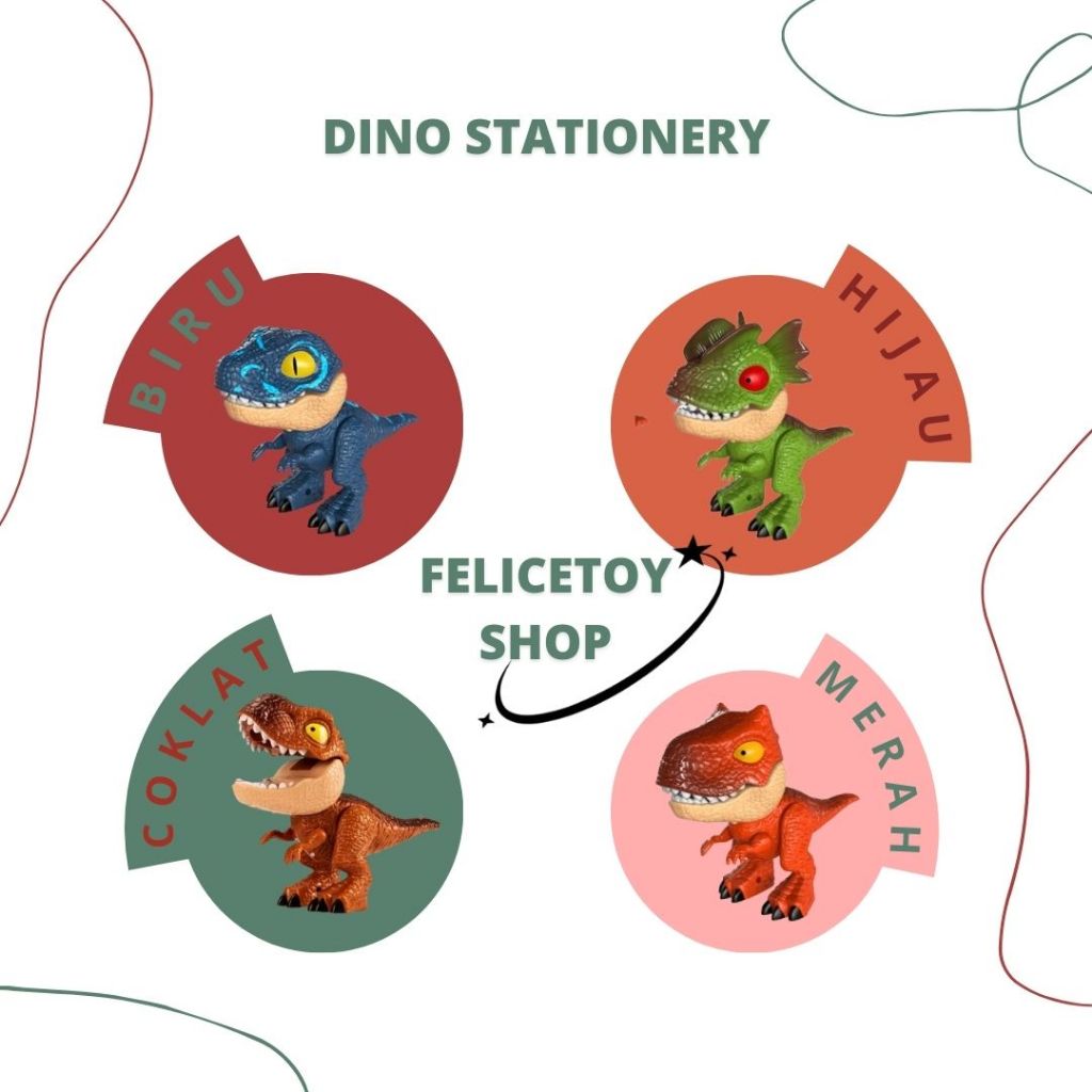 

Stationery Dino Rautan Motif Dino 6in1