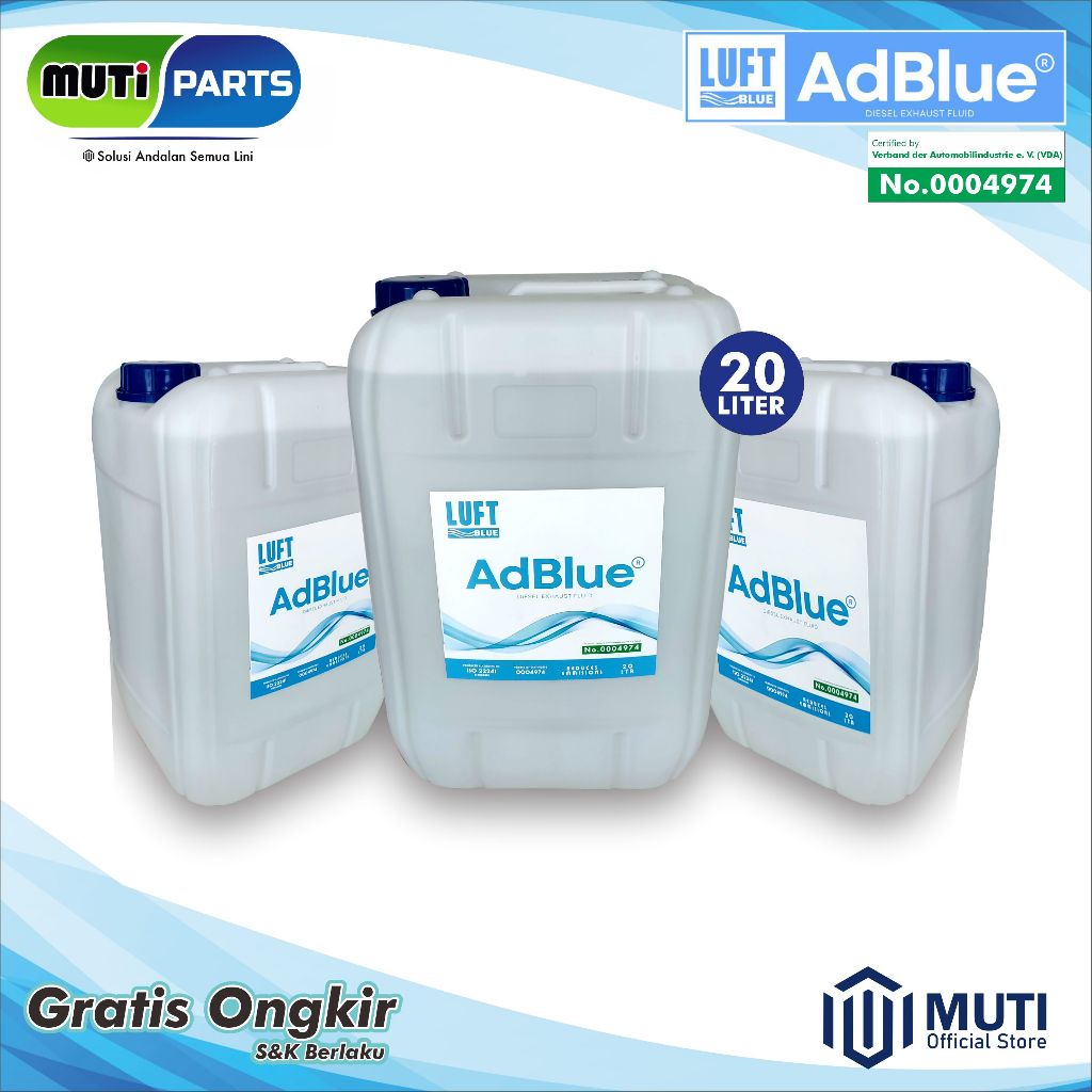 Adblue 20 Liter Cairan Diesel Exhaust Fluid Luft Blue DEF
