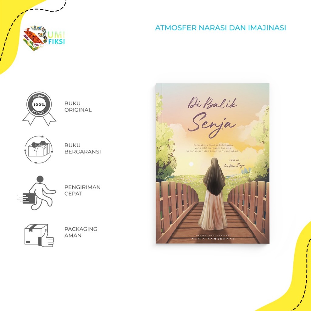 Buku Novel Fiksi Islami - Di Balik Senja - Alfia Ramadhani - Loveable - Bumifiksi