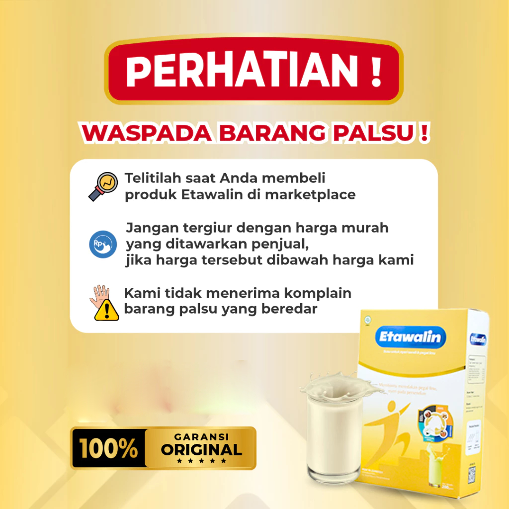 

Paket 2 Box Etawalin : Susu Kambing Etawa Mendukung Mobilitas untuk Sendi Lincah Isi 5 Sachet
