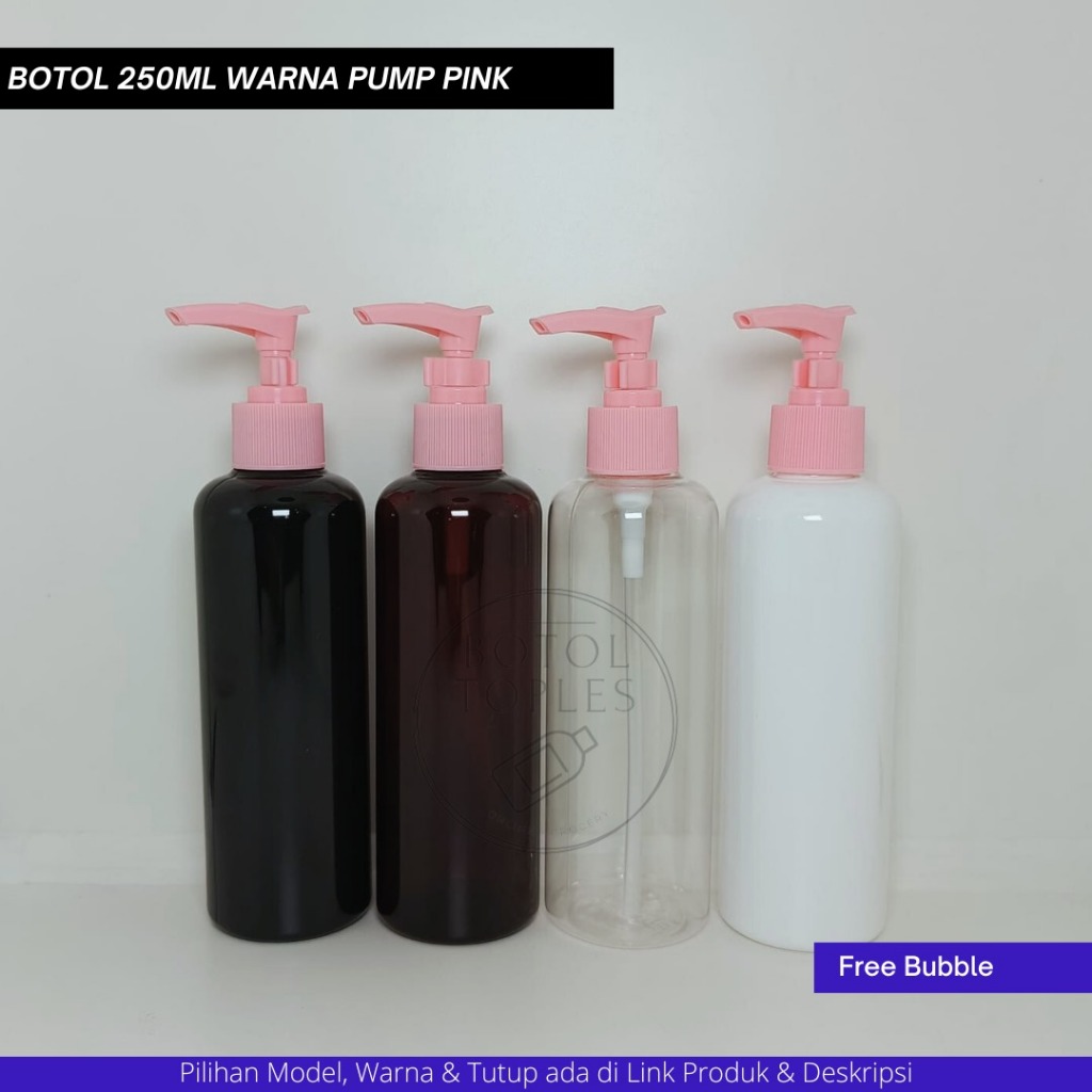 Botol 250ml Warna Pump Klip Neck24 Pump Warna Klip Cantik