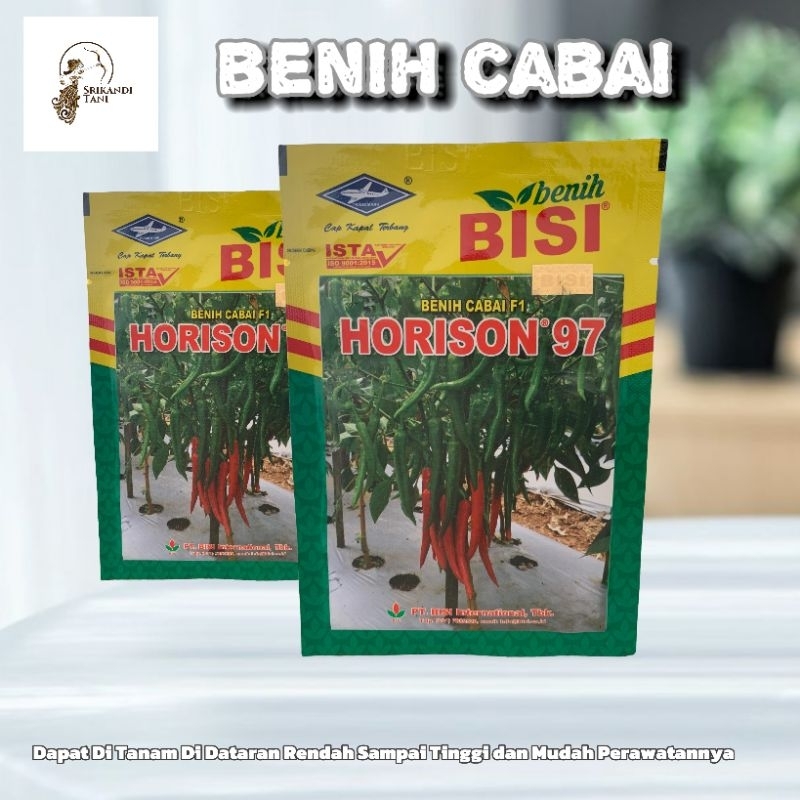 

Cabe Besar Horison 97 F1 Cabe Merah Besar Hibrida Tahan Virus Buah Lebat Kemasan 10gr Original Pabrik