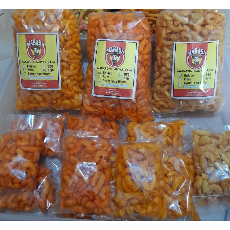 

Mabasa macaroni banyak rasa / makaroni renyah / makaroni hemat 250gr / makaroni