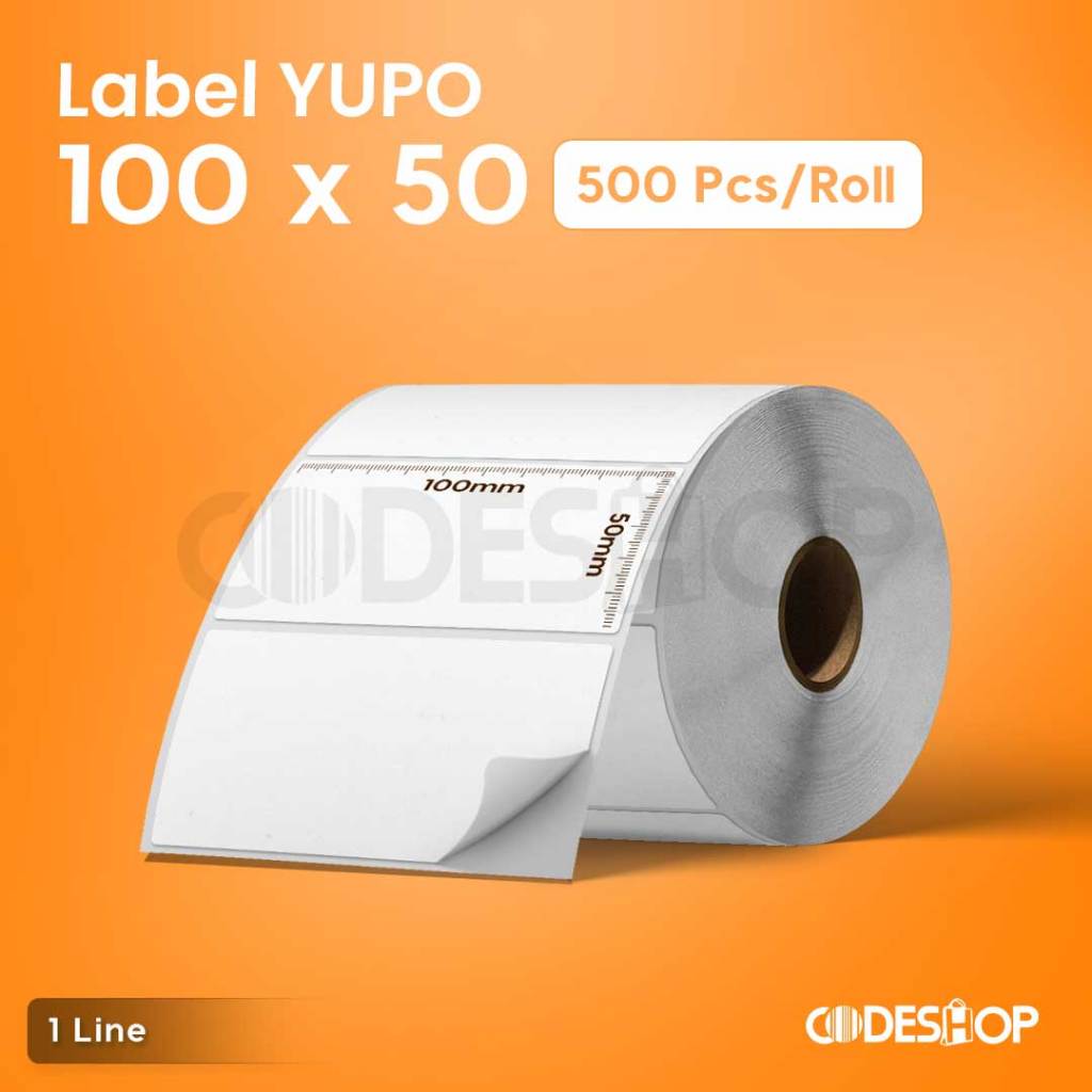

LABEL BARCODE 100 X 50 (1LINE) KERTAS BARCODE LABEL YUPO 100X50