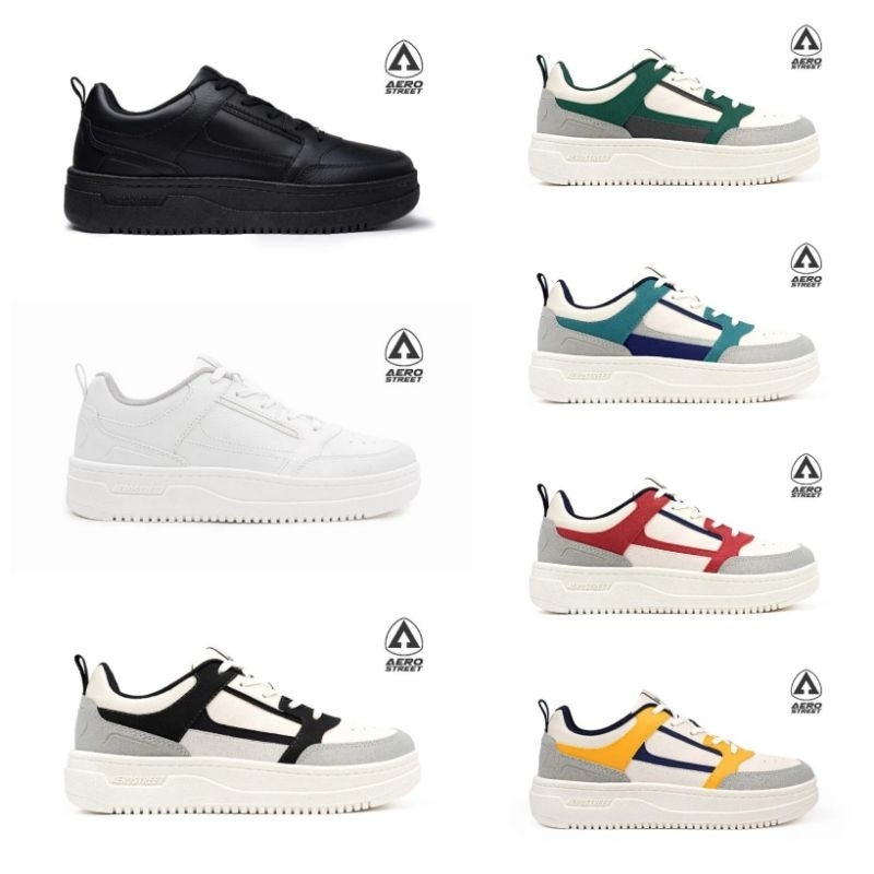 Aerostreet 40-43 Brooklyn Series Hitam Putih Hijau Biru Merah Kuning