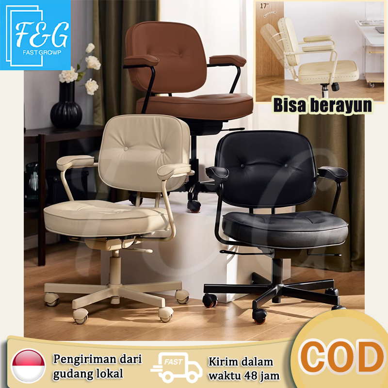 F&amp;G  Kursi komputer,IKEA office chair  kursi kantor kulit rumah yang nyaman, kursi belajar, sandaran