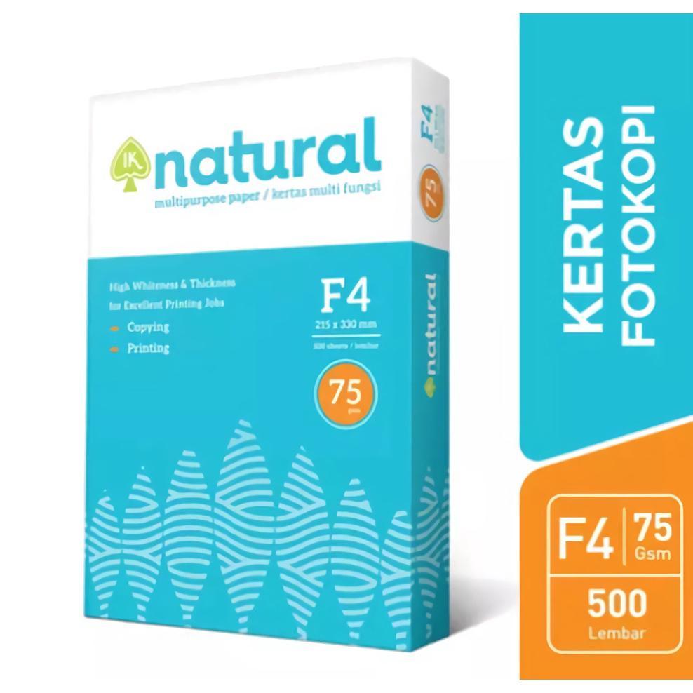 

HVS NATURAL F4 75 GRAM 500 LEMBAR PER RIM UKURAN KERTAS FOLIO COPIER PAPER