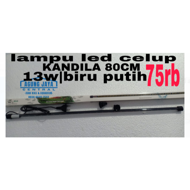 LED CELUP 80CM KANDILA 13WATT BIRU PUTIH LAMPU IKAN HIAS AKUARIUM