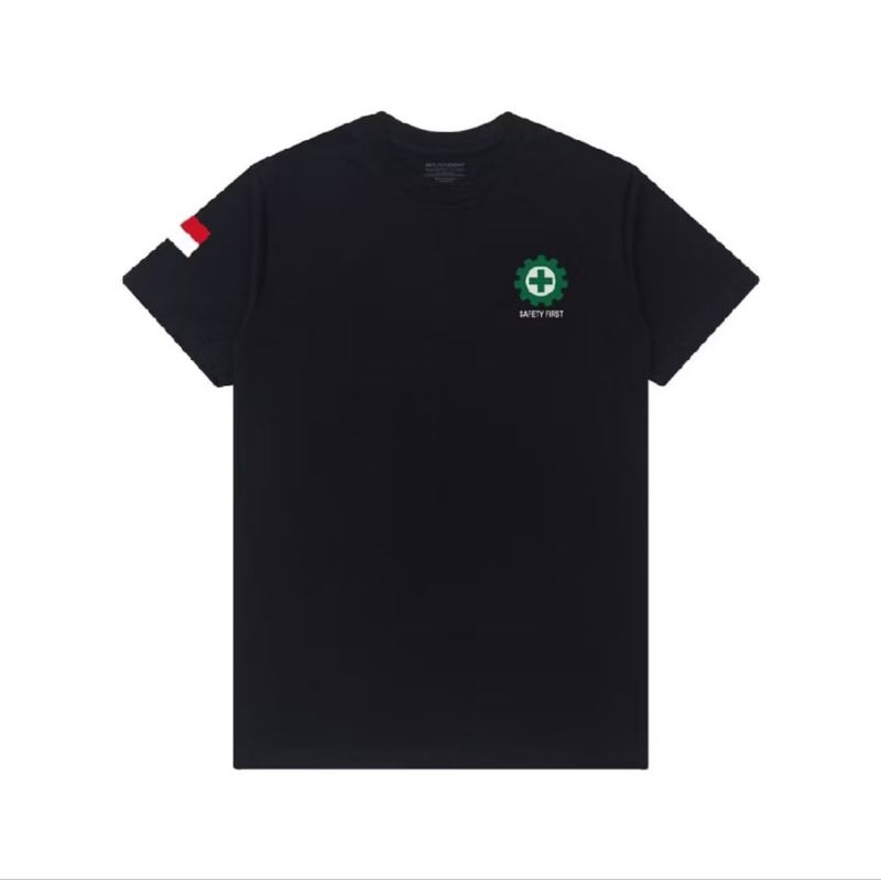KAOS SAFETY FIRST LOGO DADA LENGAN BENDERA
