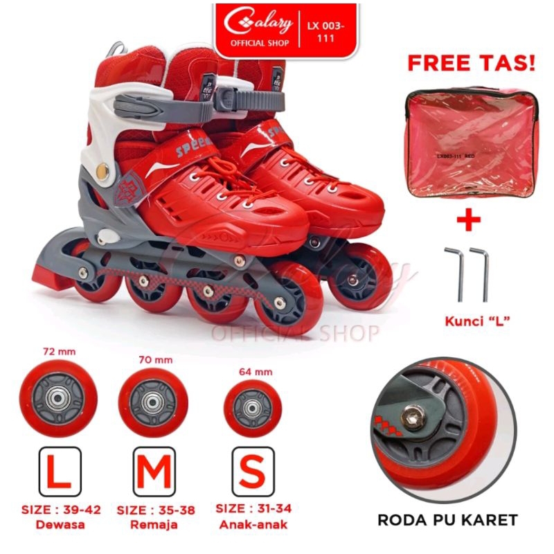 Sepatu roda Speed PU (roda karet )