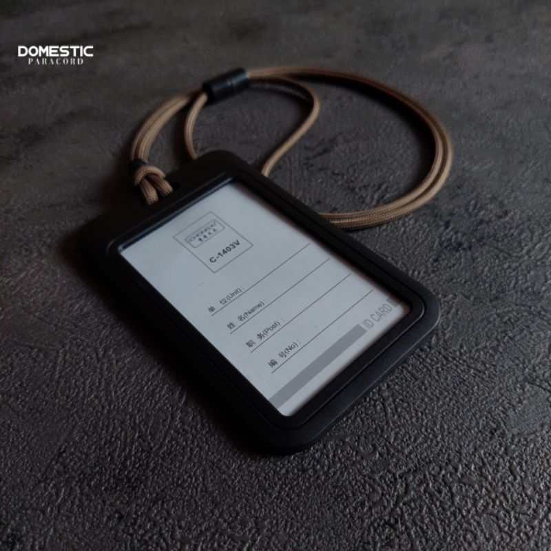 

Lanyard ID card holder 2 sisi bolak balik tali paracord 4mm custom