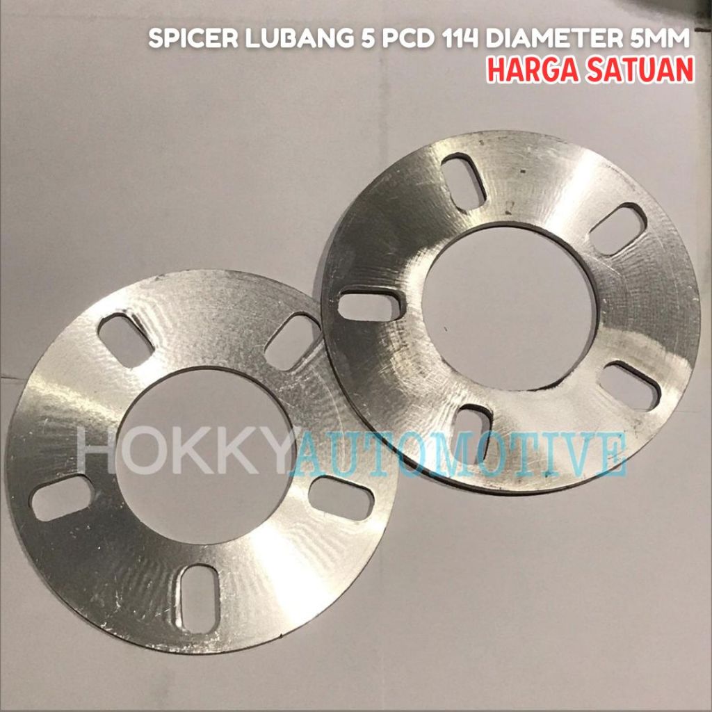 (SATUAN) spicer lubang 5 pcd 114 tebal 5mm untuk ganjal velg mobil hrv, ertiga, innova, xpander / sp